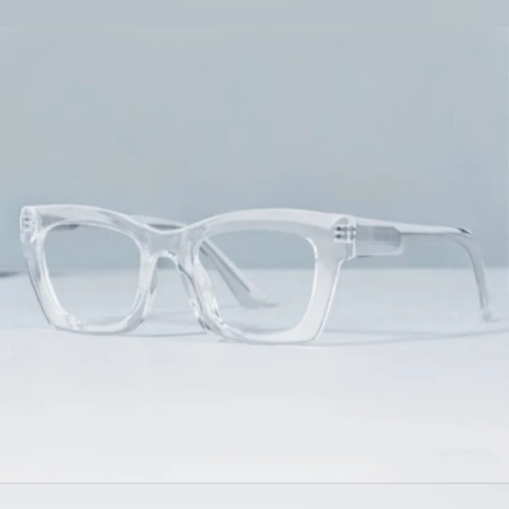 +1.50 Square reading glasses Oprah style Clear frame Blue light blocking…